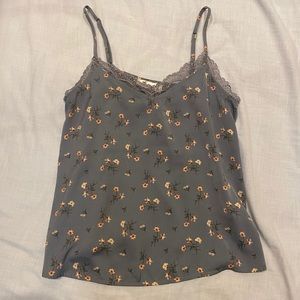 cute lace floral blue camisole top